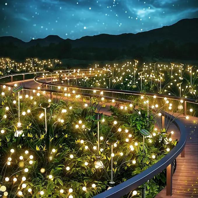 AOSEA Solar Lights Outdoor, Waterproof Fairy Lights Sway by Wind, Firefly Lights for Patio Pathway Outdoor Garden Decor, 4 Pack, Warm White, AOYHG-004 by GreenHaven Gardens