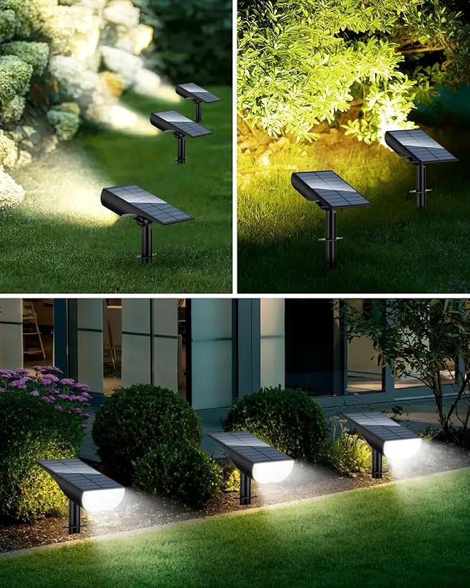 BAXIA TECHNOLOGY Solar Spot Lights Outdoor Waterproof, 3 Lighting Modes Solar Spotlights, Dusk to Dawn Spot Light for Yard Pathway Landscape Driveway, Warm White, 6 Pack by GreenHaven Gardens