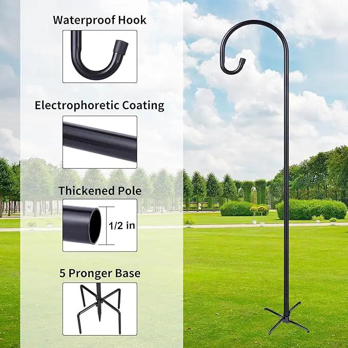 Shepherd-Hooks Adjustable for Bird-Feeder Lantern Plant-Hook Garden-Stake - Plant Stand Hanger for Outdoor Flower Basket, Bird Feeder Hanger Weddings Décor by GreenHaven Gardens