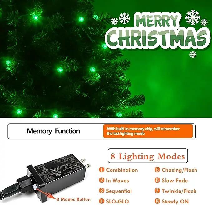 SANJICHA 2-Pack 66FT 200LED Green St. Patrick's Day Lights for Indoor/Outdoor, Super Bright Plug in Fairy Lights, Waterproof String Lights for Festive Decorations St Patrick's Day Garden Tree by GreenHaven Gardens