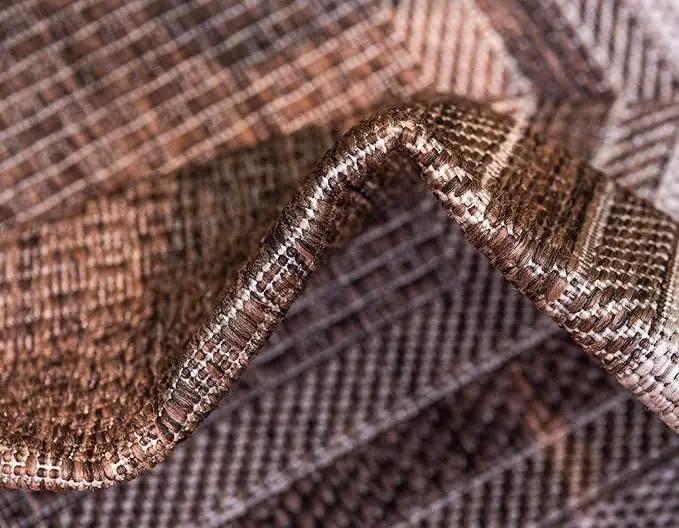 Unique Loom Outdoor Border Collection Area Rug - Soft Border (2'x 6' 1" Runner, Brown/ Ivory) by GreenHaven Gardens