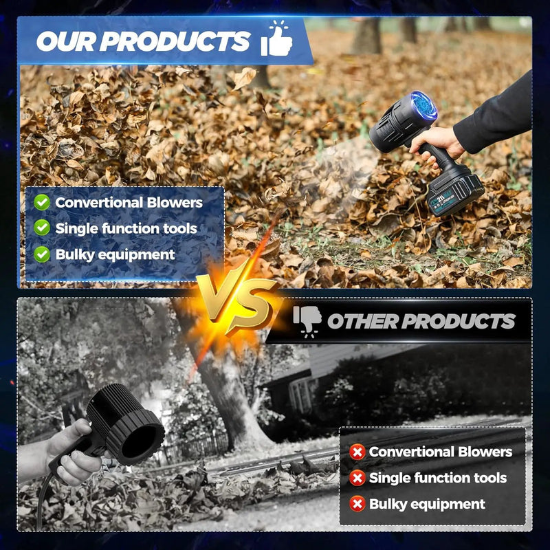 Saker Cordless Leaf Blower Portable Dust Cleaner Handheld Lightweight Blowers 180000 RPM with Adjustable Speed for Patio Cleaning, Drying,Camping Gift 2 Batteries BF170 Black by GreenHaven Gardens
