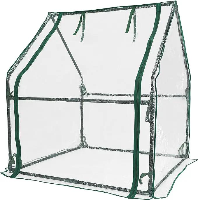 Gardzen Mini Greenhouse Heavy Duty Portable Green House, Clear Tent Small Greenhouse for Indoor Outdoor Plants 36.2”(L) x36.2”(W) x42.5”(H) by GreenHaven Gardens
