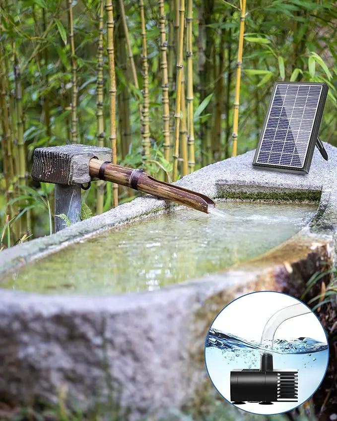Biling Solar Fountain for Bird Bath with Water Pump Kit, 4.5 W 48 GPH Solar Water Pump with 4ft Tubing for Hummingbird Bath, Small Pond and Fish Tank by GreenHaven Gardens
