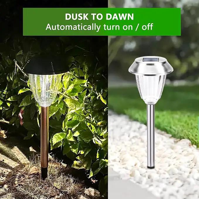 Solar Pathway Lights - 12 Pack Landscape Lawn Solar Lights Outdoor Waterproof，Super Bright LED Warm White & IP65 Garden Lights Stakes for Path, Yard Decoration, Driveway, Walkway by GreenHaven Gardens