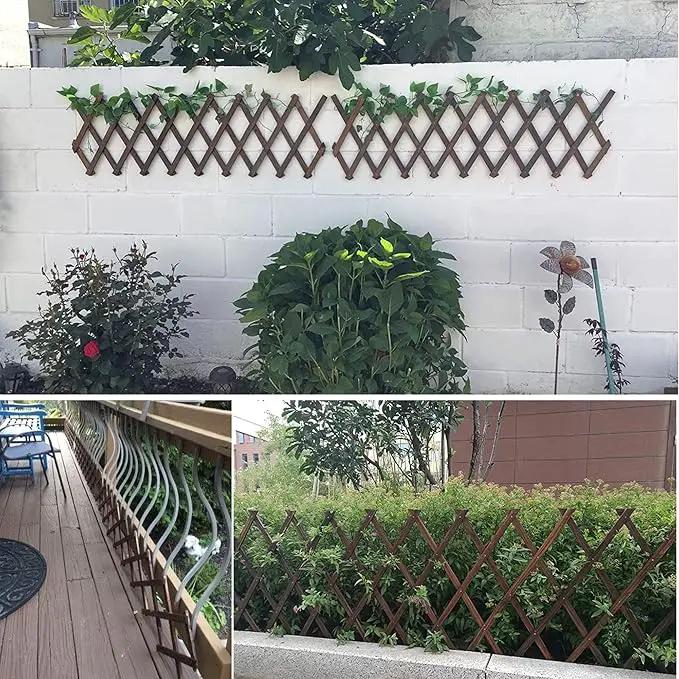 Wooden Lattice Wall-Expandable Plant Garden Trellis for Climbing Plants Outdoor Air Plant Vertical Rack Wall Decor for Room Patio by GreenHaven Gardens