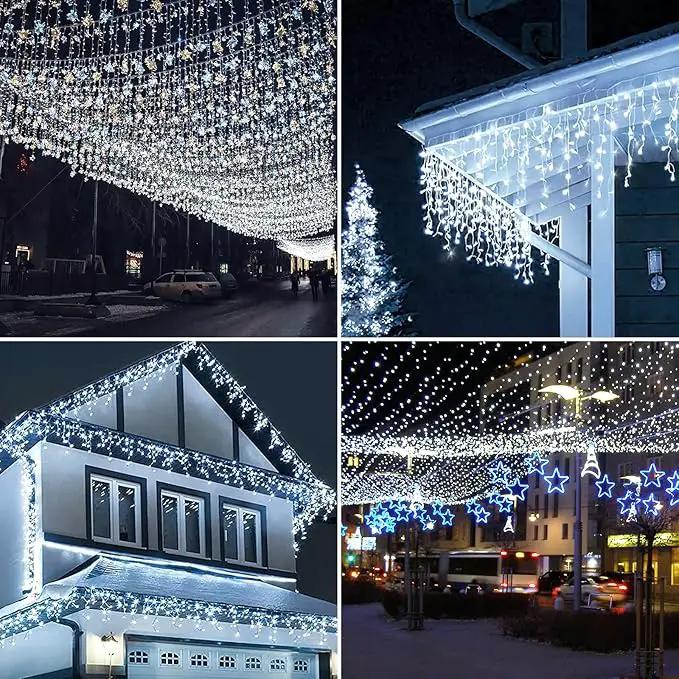 Solar String Lights 2 Pack 100ft Outdoor Waterproof 200 Led Fairy Lights 8 Modes - Ideal for Garden, Courtyards, Trees (Cool White) by GreenHaven Gardens