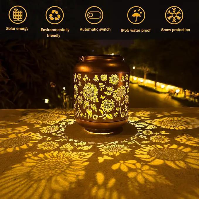 Solar Lanterns Outdoor Waterproof, Sunflower Gifts for Women Grandma Mom, Hanging Solar Lights for Backyard Porch Patio Table Yard Balcony Lawn Pathway, Mothers Day Gifts by GreenHaven Gardens