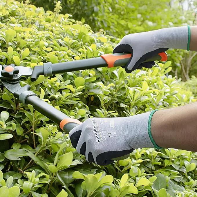 6-Paris XXL Work Gloves for Men and Women, Nitrile Coated Safety Protective Gloves with Grip, Ideal for Gardening, Warehouse, Mechanic, Light Duty Construction Work by GreenHaven Gardens