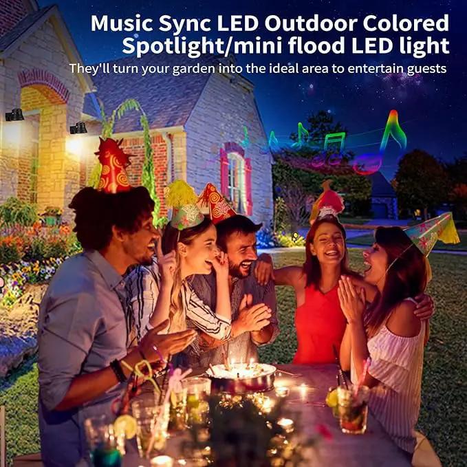 Smart Outdoor Lights,15w Halloween Lights with US Plug,12V APP Control Spotlight with Waterproof,Dimmable Spot Lights with Timer（NO Remote） by GreenHaven Gardens