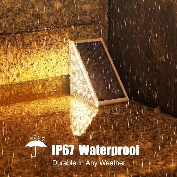 Solar Stair Lights Outdoor, 12 Pack Outdoor Solar Lights Waterproof IP67, Solar Step Lights for Outside, Patio, Decor, Yard, Garden, Front Door, Porch (Warm White) by GreenHaven Gardens