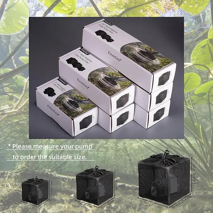 Fineday Pond Filter, Anti-Clogging Cube Outdoor Mesh Water Pump Barrier Bag Box Basket (5 inch) by GreenHaven Gardens