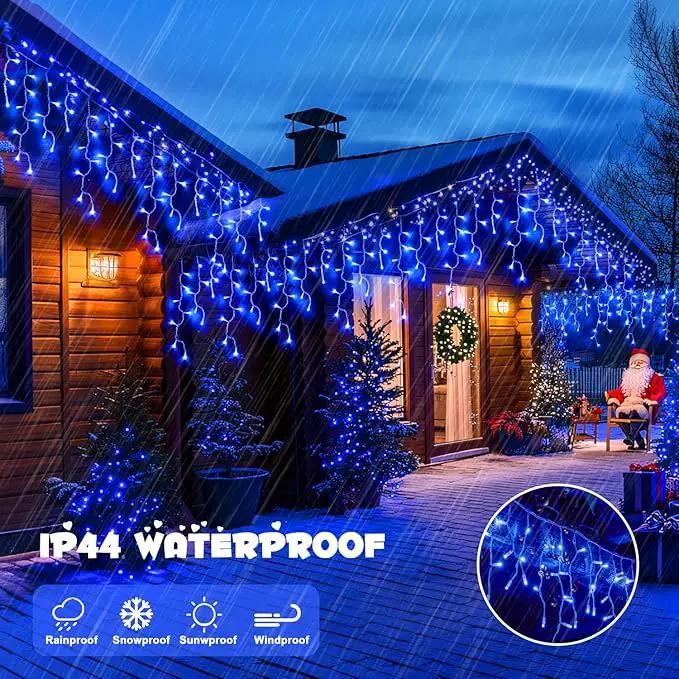 JMEXSUSS 800 LED Blue Icicle Christmas Lights Outdoor, Icicle Lights for Outside with 160 Drops, Blue Christmas String Lights Indoor Outdoor for Party Holiday Christmas Decoration by GreenHaven Gardens