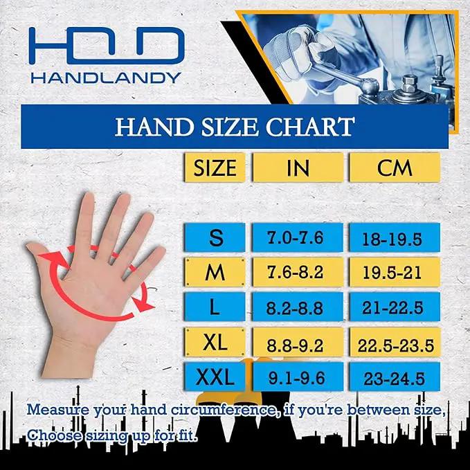 HANDLANDY Leather Work Gloves for Men & Women, Reinforced Durable Garden Gloves, Cowhide Working Glove for Gardening by GreenHaven Gardens