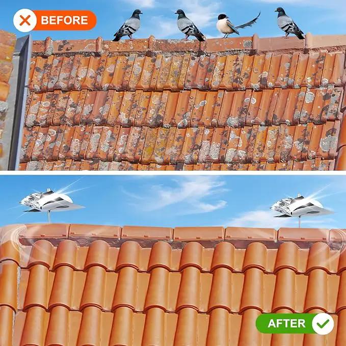 2 Pack Reflective Wind Powered Scare Devices, Weatherproof Aluminum Reflective Spinning Deterrent for Outside, Protect Your Gardens, Patios and Roofs from Bird Problems by GreenHaven Gardens
