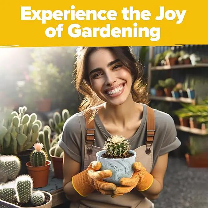 HOME GROWN Deluxe Succulent & Cactus Seed Grow Kit - Complete Indoor Plant Kit with Cactus Seeds, Potting Soil, Ceramic Pots, Drip Trays, and Grow Guide for Plant Enthusiasts by GreenHaven Gardens