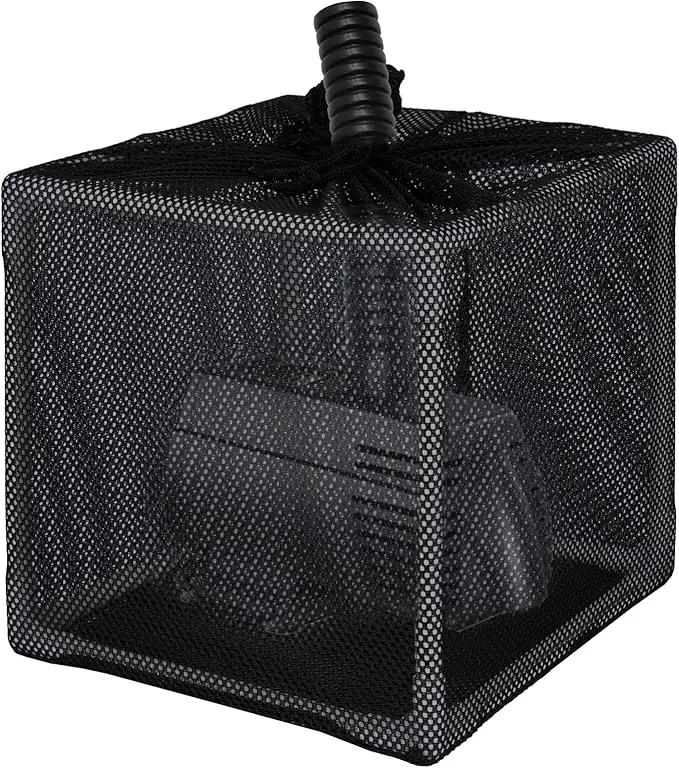 Pond Filter Box, Anti-Clogging Pond Filters for Outdoor Ponds Nylon Media Mesh Water Pump Cover Barrier Bag with Drawstring, Pond Pump Filter Bag (10 Inch) by GreenHaven Gardens