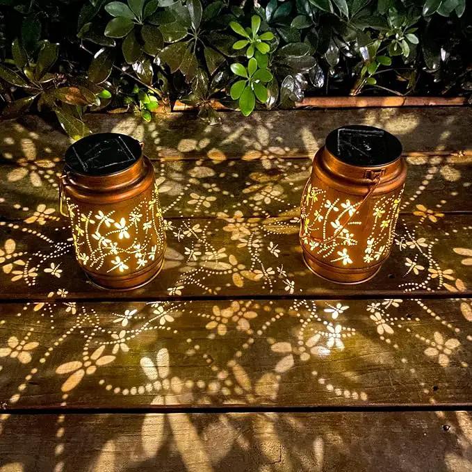 4 Packs Dragonfly&Hummingbird Solar Lantern Lights Outdoor Decor, Hanging Metal Decorations Waterproof with LED Light, Landscape Lights for Garden Patio Yard Lawn Backyard Front Porch by GreenHaven Gardens