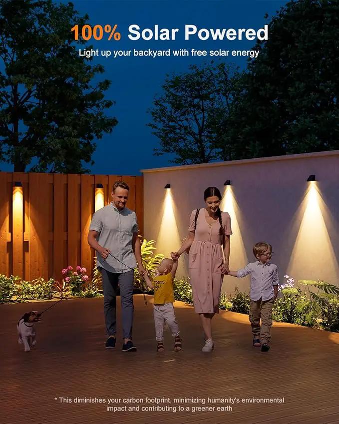 12 Pack Decorative Solar Powered Fence Lights Outdoor Waterproof with Warm White LED Spot Lens, for Outside Wall, Deck, Patio, Yard, Rail, Garage, Pool, Designed for Enhanced Security, Easy Install by GreenHaven Gardens