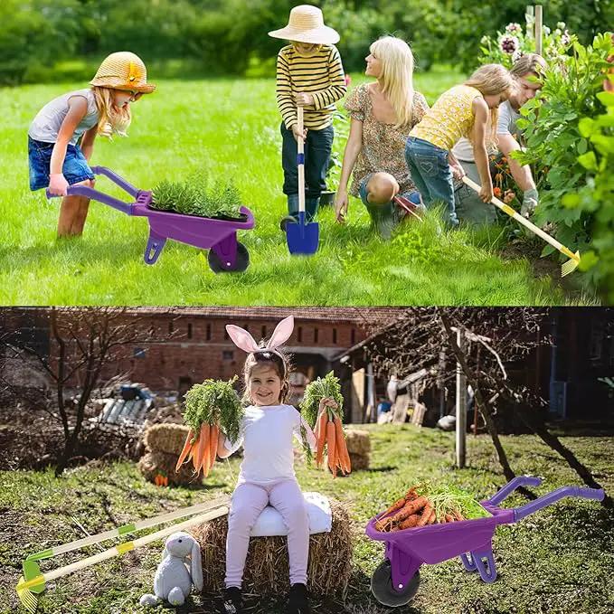 Kids Gardening Tools Outdoor Toys Set Backyard Play with Wheelbarrow Educational STEM Learning Pretend Toys Outdoor Indoor for Toddlers Kids Boys Girls by GreenHaven Gardens