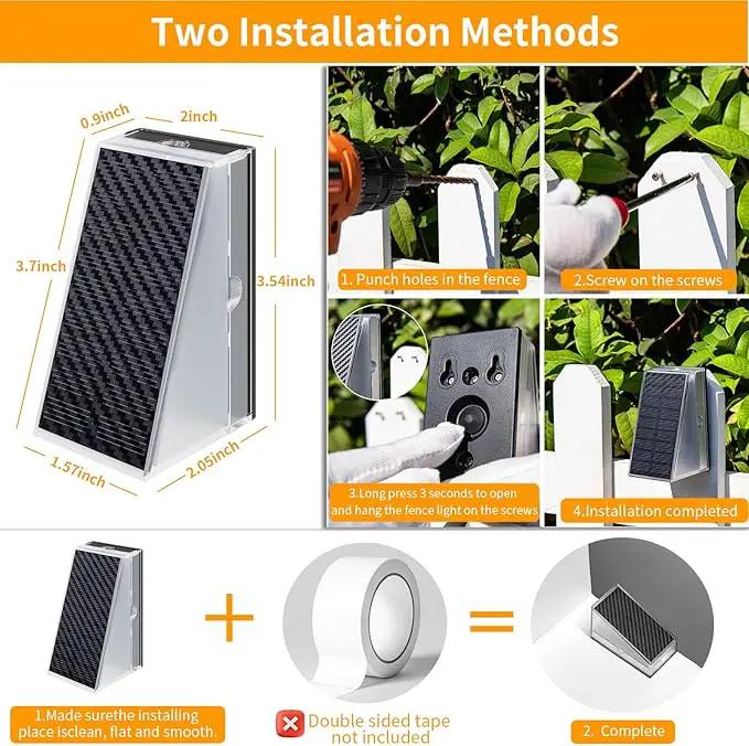 KINKAI Solar Fence Lights - 10 Pack Outdoor Fence Lights Solar Step Light Waterproof with 11 Lighting Modes Outdoor Solar Lights Decor for Wall Stairs Step Garden Backyard Walkway Patio(Warm Light) by GreenHaven Gardens