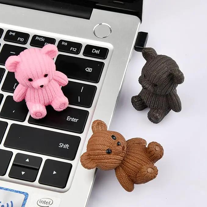 8Pcs Mini Resin Teddy Bear Figurines Cute Sweater Bears Desktop Ornaments Car Interior Decoration Garden FigurinesTiny Bear Statues Animals Sculpture Micro Landscape by GreenHaven Gardens