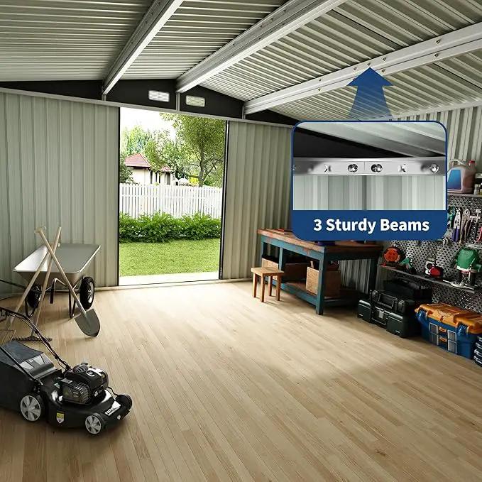 6x8 FT Metal Storage Sheds Outdoor, Metal Yard Sheds MetalGarden Shed Kit, MetalTool Shed with Lockable Door, Utility Buildings with Air Vent for Backyard Garden Patio Lawn by GreenHaven Gardens