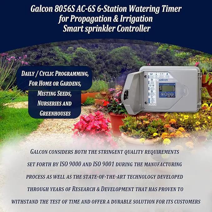 Galcon 8056S AC-6S 6-Station Indoor Irrigation or Outdoor Controller-Seconds Operation by GreenHaven Gardens