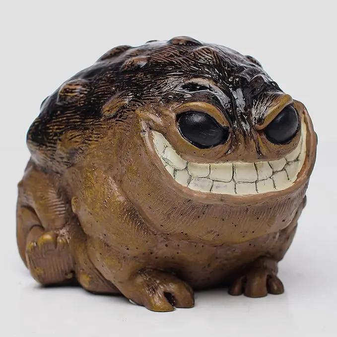 Weird Ugly Funny Monster Frog Obese Toad Garden Accessories Quirky Outdoor Accents Decorative Statue Novelty Home Office Sculpture Unique Gift by GreenHaven Gardens