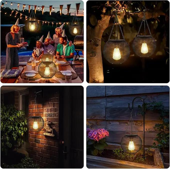 pearlstar Solar Lanterns Outdoor,Upgraded Solar Lights for Outside Decorative Outdoor Hanging Lights Waterproof Solar Lantern Lighting for Yard Garden Patio Pathway Tree,2 Pack by GreenHaven Gardens