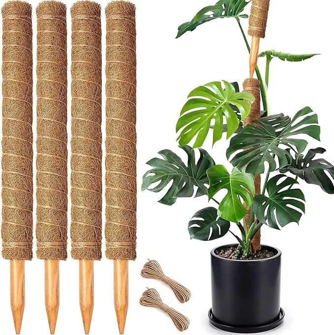 4 Pack 22 Inch Moss Poles, Stackable Moss Pole for Plants Monstera, 70 Inch Tall Moss Poles for Climbing Plants Indoor, Coir Totem Plant Support Stakes Stand for Potted Plants, Pothos by GreenHaven Gardens