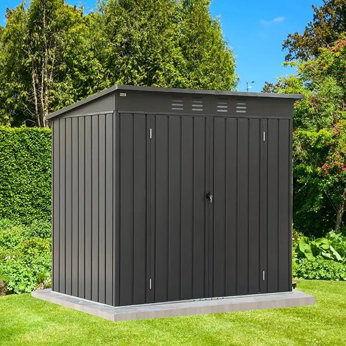 Domi Outdoor Storage Shed 6' x 4', Metal Waterproof Tool Shed Utility Storage House with Double Lockable Doors & Air Vent for Backyard Garden Lawn Patio by GreenHaven Gardens