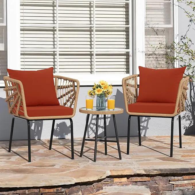 Outdoor Chair Cushions, Waterproof Outdoor Cushions for Patio Furniture w/Fade-Resistant, Removable & Machine-Washable Covers, 19x19 Inch, Ideal for Seat in Gardens/Porch – Set of 2, Rust by GreenHaven Gardens