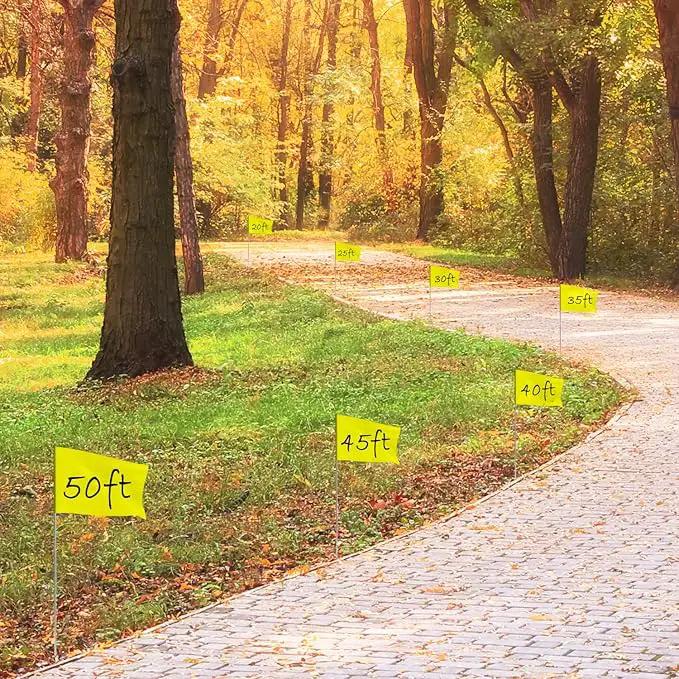 Zozen 50Pack Yellow Marking Flags, Writable/15x4x5 Inch, Yard Flags for Lawn & Irrigation & Landscape & Sprinkler & Survey & Dog Training. by GreenHaven Gardens