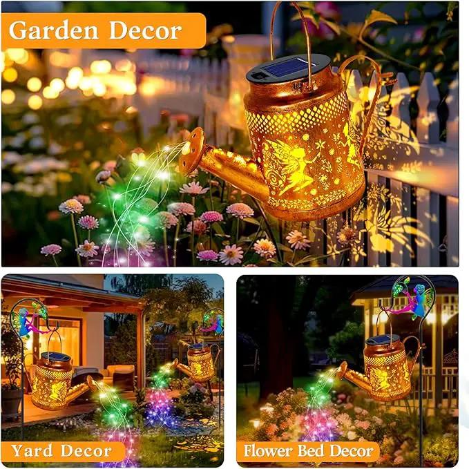 Solar Watering Can Lights, Fairy Hanging Lanterns Outdoor, Gardening Gifts for Mom Women Grandma Birthday, Waterproof Solar Lights Garden Decor for Outside Yard Art Patio Porch Lawn Backyard, 1 Pack by GreenHaven Gardens