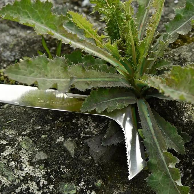 Hand Weeder Puller Tool, Dandelion Fork Weeding Knife Tool - 2023 New Garden Tool for Weeders Easy Quick Clean Removal Root Digging - Original Multi Use Rust-Resistance (13in) by GreenHaven Gardens