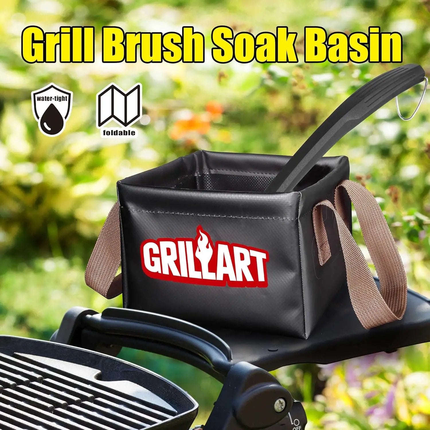 GRILLART Grill Brush Bristle Free, Soak Basin, Perfect Partner for SteamWizards Grill Brush (Only Soak Basin No Grill Brush) by GreenHaven Gardens