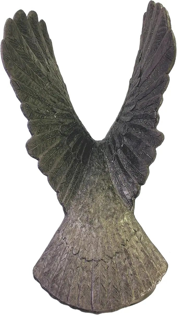 EMSCO Group Freedom Eagle Statue – Natural Bronze Appearance – Made of Plastic Resin – 32” Height by GreenHaven Gardens