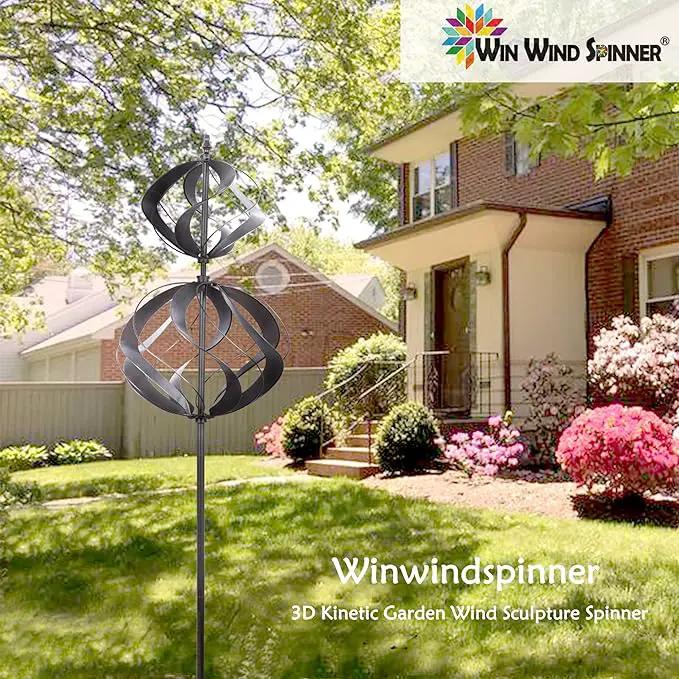 Wind Spinners Outdoor Metal - Large Kinetic Wind Spinner for Yard Garden, Windmills Lawn Ornament Décor for Lawn Patio (Height 84") by GreenHaven Gardens
