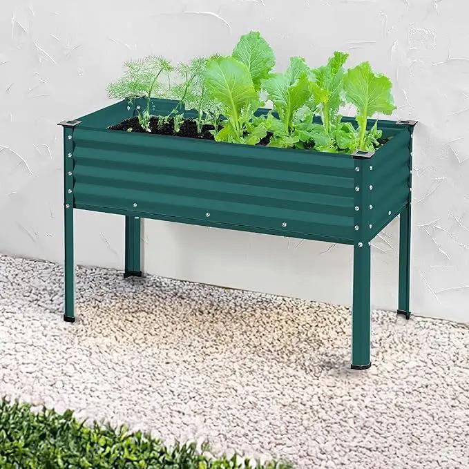 Best Choice Products 48x24x30in Galvanized Raised Garden Bed, Metal Elevated Planter Box, Vegetable Garden for Backyard, Patio, Balcony - Peacock Blue by GreenHaven Gardens