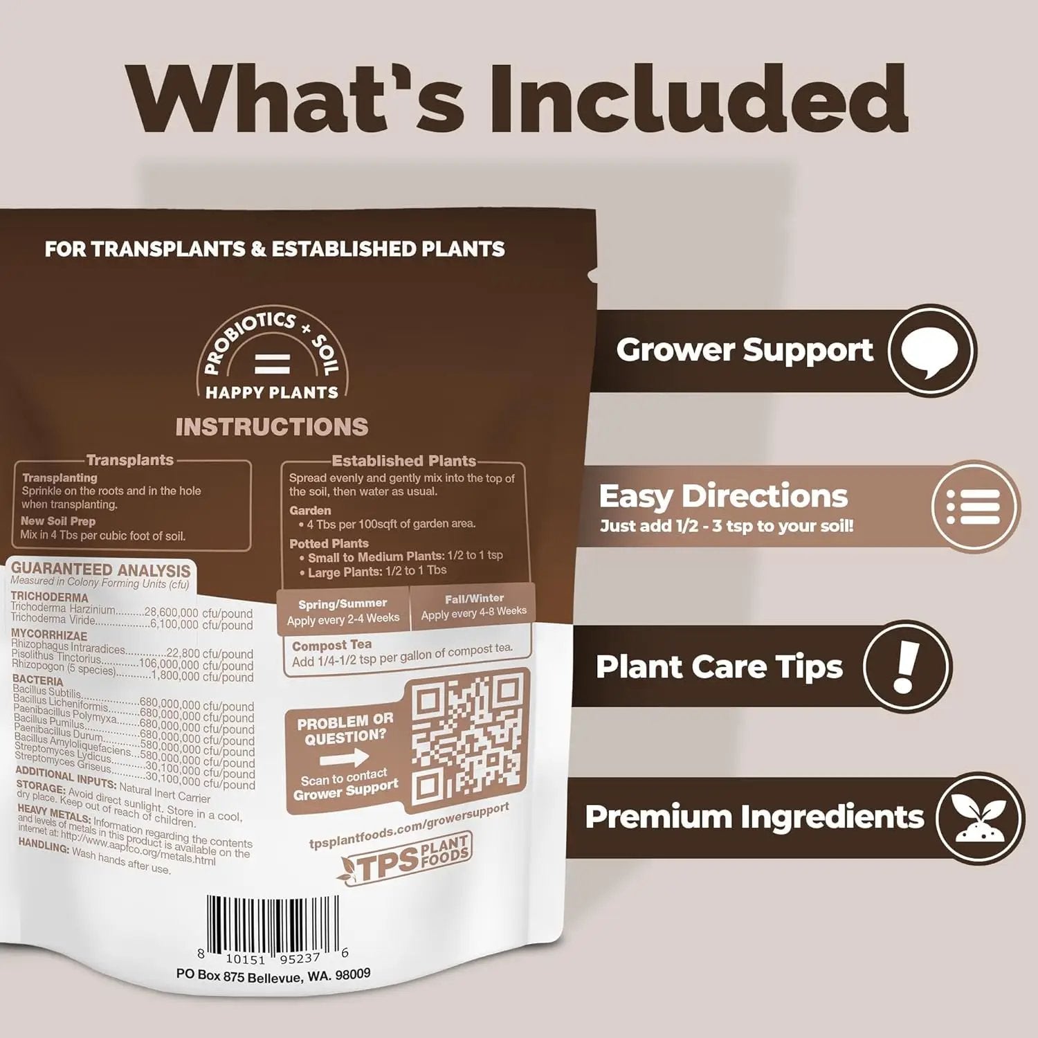 TPS NUTRIENTS Root Mycos for Transplanting and Established Plants (16 Ounces) by GreenHaven Gardens