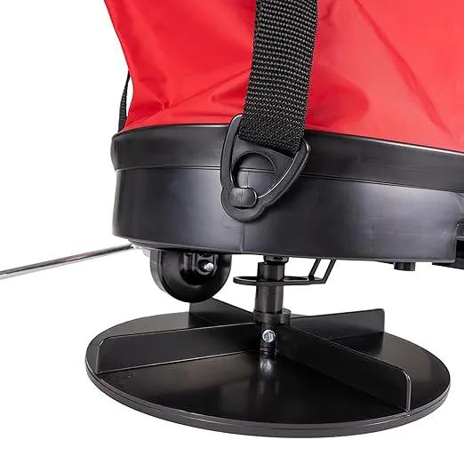 EarthWay 2750 25lb Nylon Bag Seeder/Spread with Comfortable Cross Shoulder Strap, Red with Accurate Placement with Side Spread Control and Spring Close Shutoff by GreenHaven Gardens