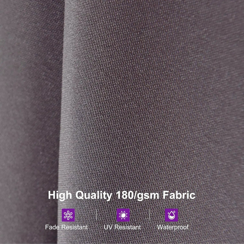 PURPLE LEAF 14ft Patio Market Umbrella Outdoor Double-Sided Umbrella with Base and Crank Rectangle Table Umbrella for Pool Deck Garden, Light Grey by GreenHaven Gardens