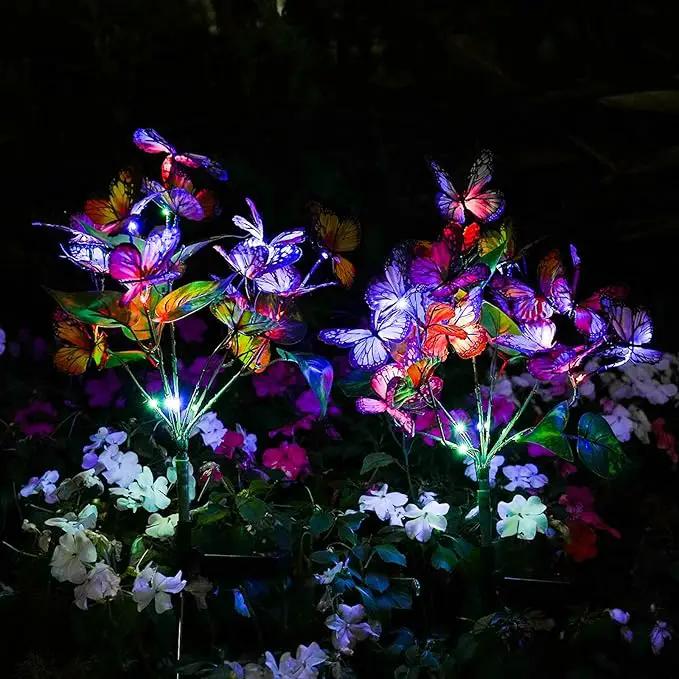 Solar Garden Lights Solar Lights Outdoor Waterproof Decorative 4 Pack with 144 LED 68 Butterfly Solar Lights for Garden Yard Decor Christmas Decorations, Gifts for Mother's Day Mom by GreenHaven Gardens