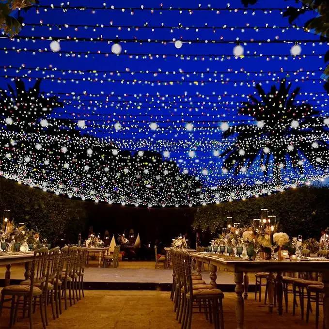 Outdoor String Lights, 600 LED 216Ft Christmas Light with Remote, 8 Lighting Modes, Powered Plug for Wedding Party Garden Tree Yard Indoor Decorations(216 Ft | Multi, 216 Ft) by GreenHaven Gardens