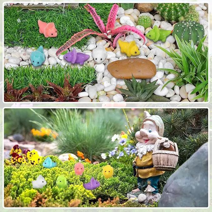 Soaoo 120 Pcs Mini Dinosaur Figures Mini Resin Dinosaur Figures Tiny Resin Animals Miniature Fairy Figurines Cute Micro for Ornaments DIY Fairy Miniature Garden Moss Landscape Craft for Home Decor by GreenHaven Gardens