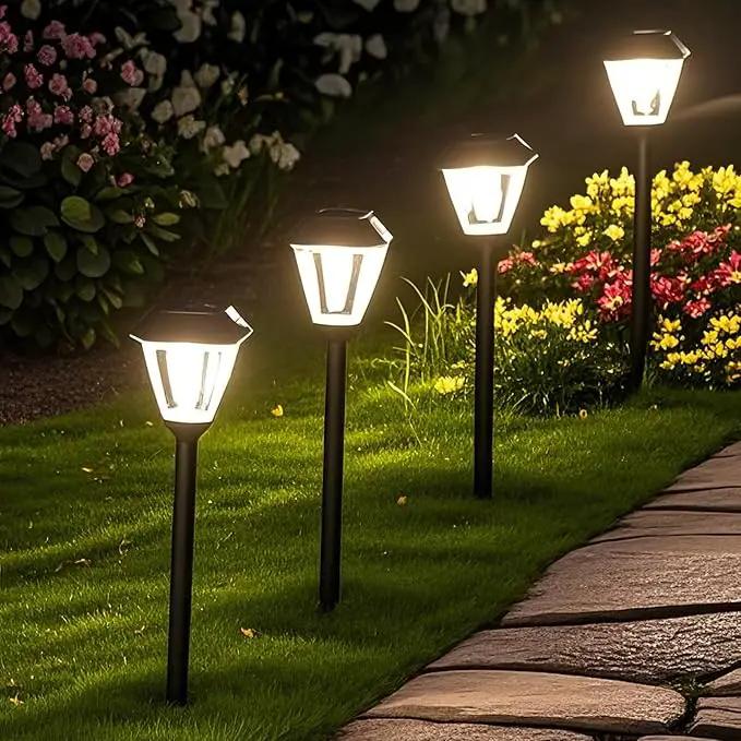 Solar Pathway Lights Outdoor 4 Pack, Upgraded 1000mAh Battery Up to 12Hrs, Solar Lights Outdoor Waterproof IP65, Warm White Landscape Light for Garden by GreenHaven Gardens