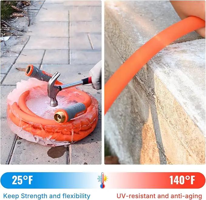 YAMATIC Heavy Duty Garden Hose 5/8 in x 30 ft with Swivel Fitting, Super Flexible Water Hose, All-weather, Lightweight, Burst 600 PSI by GreenHaven Gardens