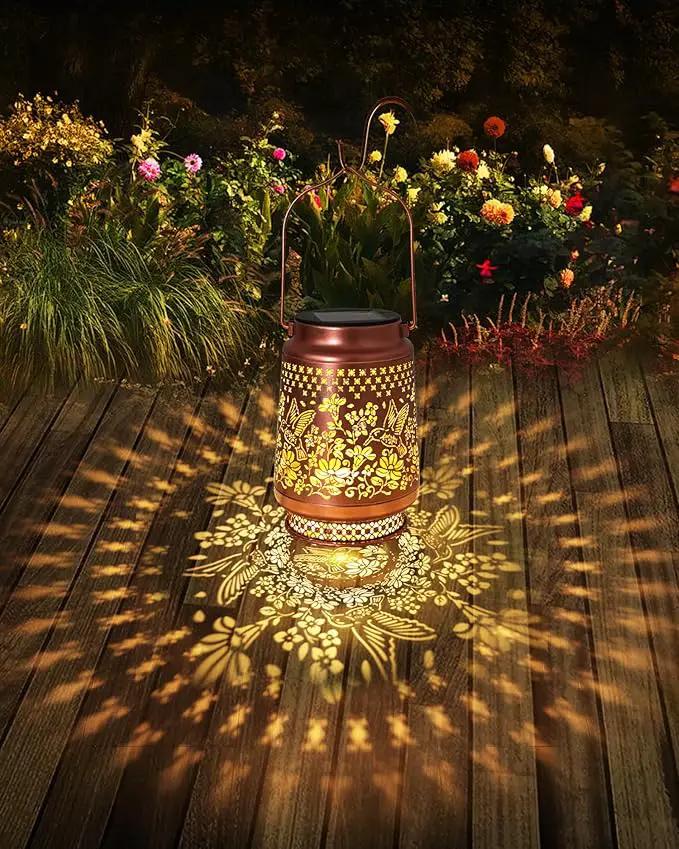 Hummingbird Solar Lanterns Outdoor Waterproof, Mothers Day Gifts Birthday Gifts for Women Mom Grandma Sister, Hanging Solar Lantern Garden Decor for Outside Yard Patio Porch Pathway Lawn Balcony by GreenHaven Gardens