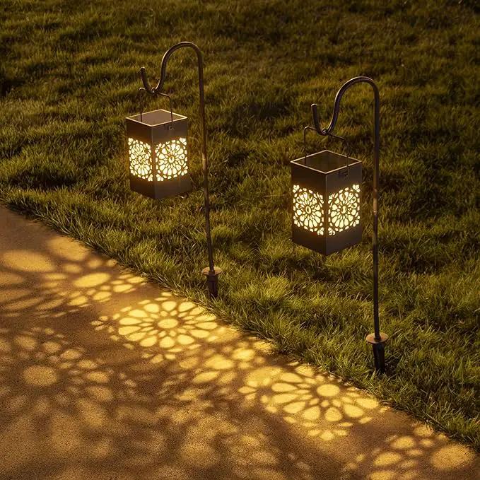 2PACK Solar Lanterns Hanging IP65 Waterproof Solar Lights Outdoor Garden Light Decorative Landscape Lighting for Garden Patio Courtyard Lawn for Yard Tree Fence by GreenHaven Gardens